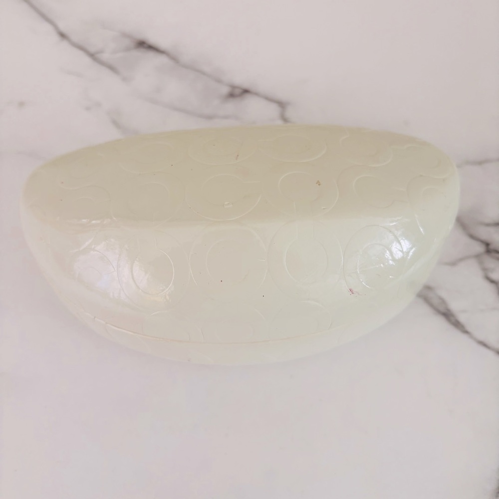 Coach Cream Embossed Accent Sunglasses Eyeglasses Protective Case‎